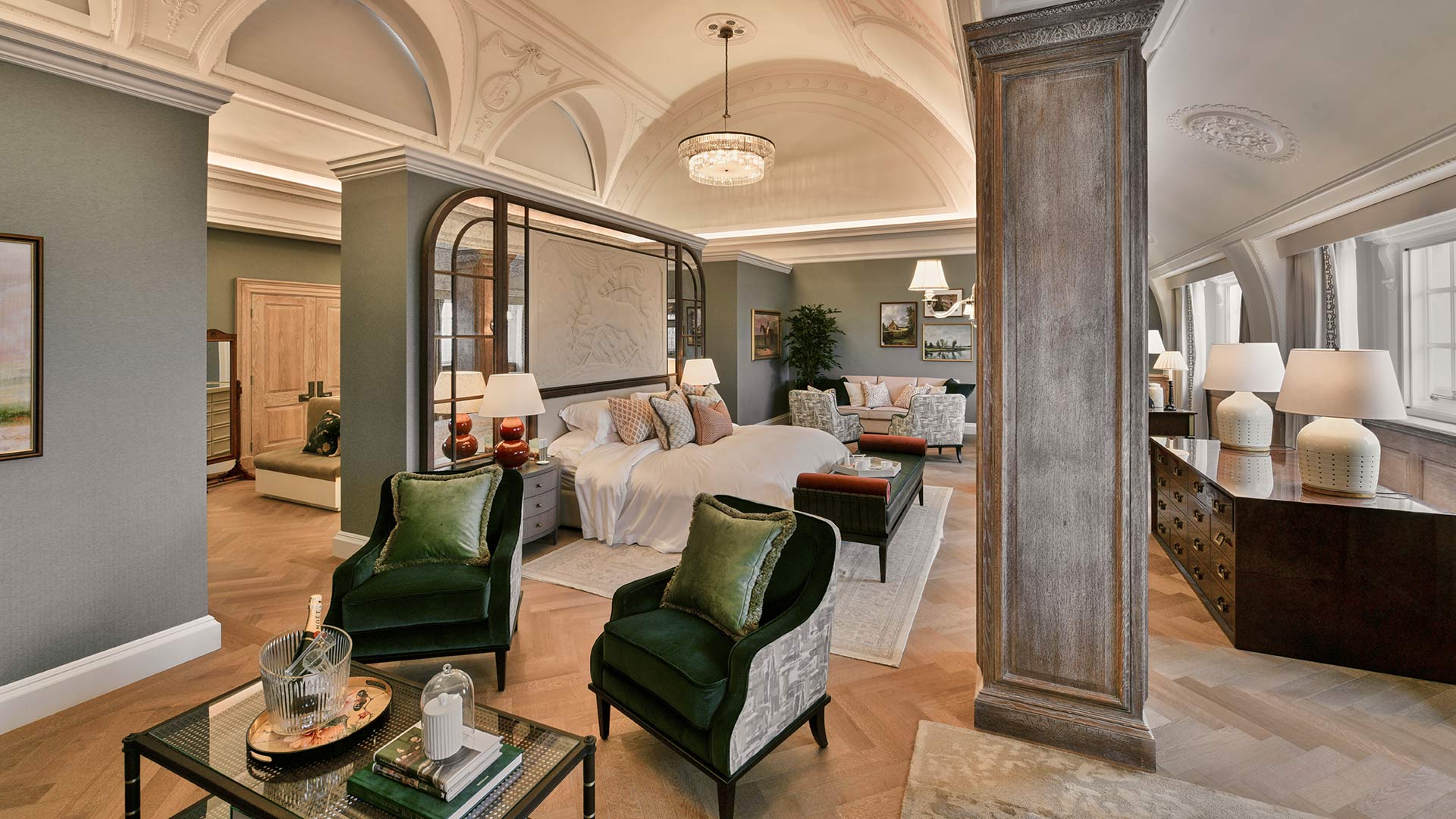 Restored heritage interior and furnished bedroom at 9 Millbank